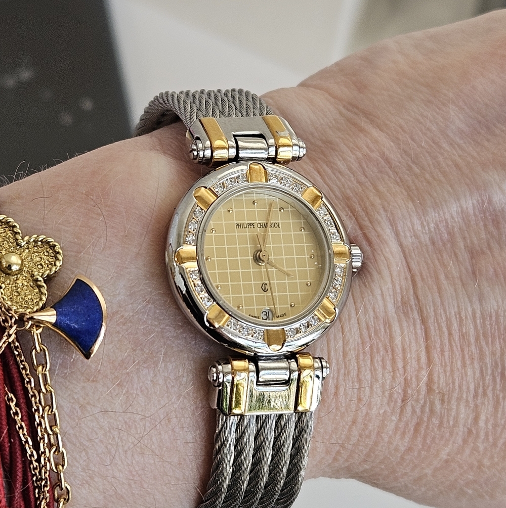 Vintage Charriol  women's Watch gold,diamonds, stainless steel